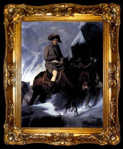 framed  Paul Delaroche Bonaparte Crossing the Alps, ta009-2